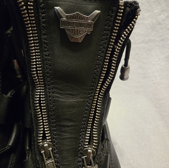 Harley-Davidson Brake Light Mens Black Motorcycle Boots D91680 Size 12 - Picture 9 of 10